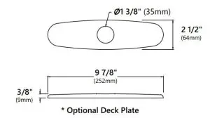 FIG 4 Faucet Dimensions