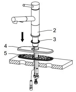 FIG 6 Install the faucet assembly