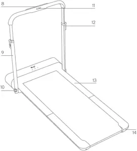 FORTIS FSWKPADT2PA Walkingpad Foldable Smart Treadmill OVERVIEW B