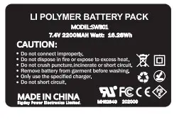 HELIOWEAR HOW1000 Heated Gloves - battery disposal