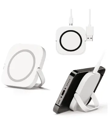 Leader Premiums AB0287 Magnetic Wireless Charger with Phone Stand FIG-0