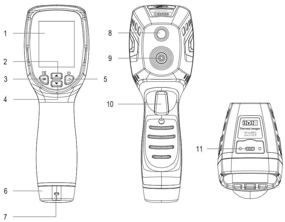 VOLTCRAFT 2362843 9Hz Thermal Imaging Camera - elements