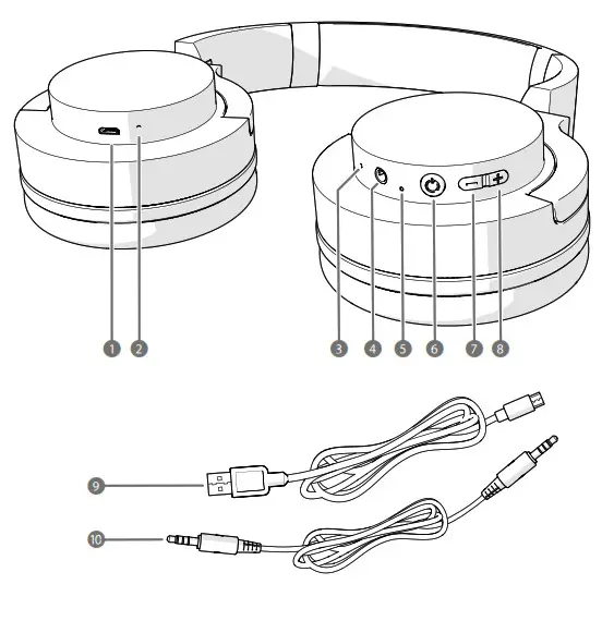 nedis On-Ear Headphones with Bluetooth connection