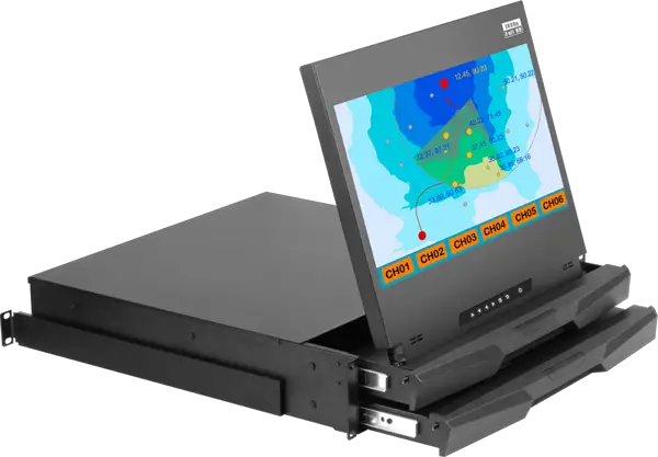 CyberView RKP2417K 2U 17 Inch 4K Dual Slide LCD Console Drawer