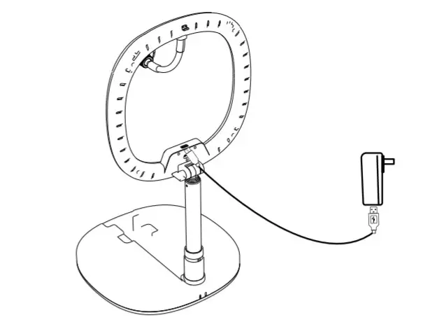 STREAMING STUDIO 372520 2In1 LED Ring Light - Connecting to power