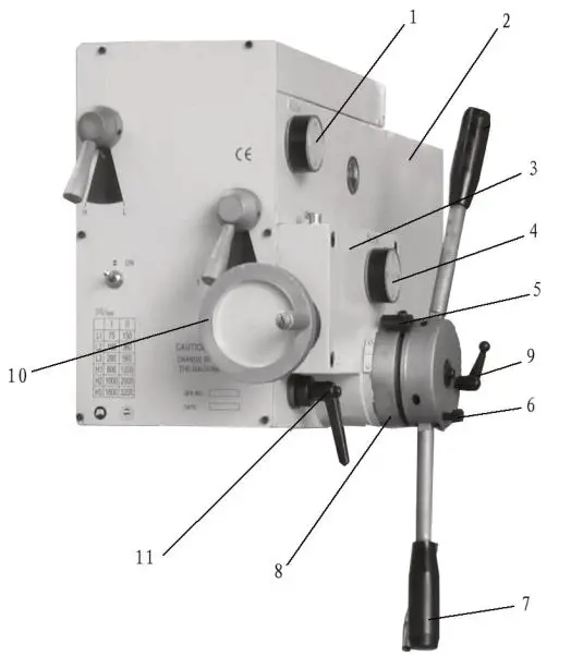 ITM TGMD400A-3 Geared Head Drill Mill Machine Automatic - This machine is equipped with the power feed device