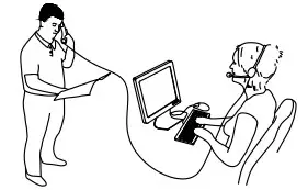 a drawing of a person