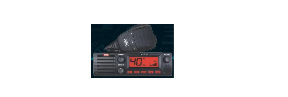 Gme Tx2720 Din Size 4 Watt 27 Mhz Am Cb Radio With Rugged Professional Mic Instruction Manual