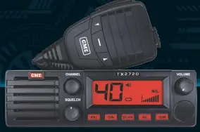 GME TX2720 Din Size 4 Watt 27 MHz AM CB Radio with Rugged Professional Mic-fig1