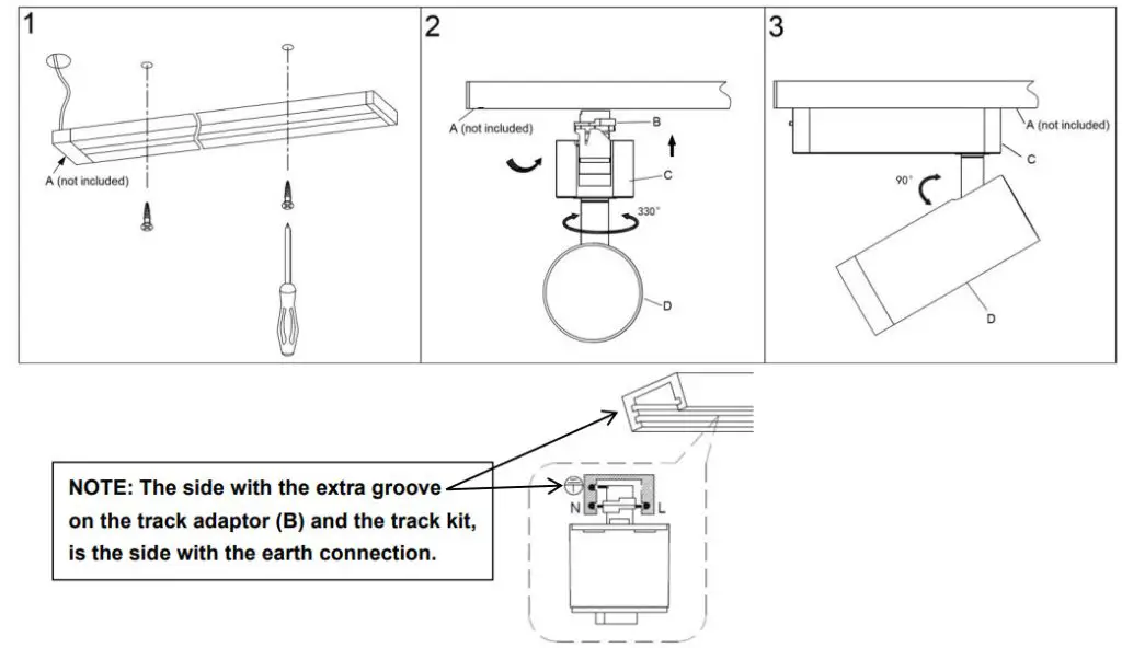Lucci 159135 Panarama Track 1LT Spotlight - colour shifting