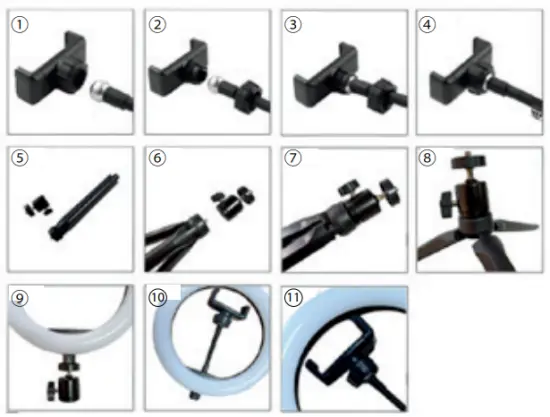 KSIX-BXYOUTUB01C-Studio-Live-Ring-LED-with-Tripod-Kit-fig1