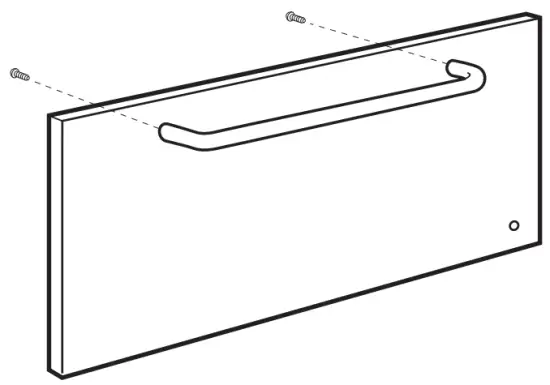 REINSTALL ORIGINAL HANDLE OR OPTIONAL CUSTOM HANDLE