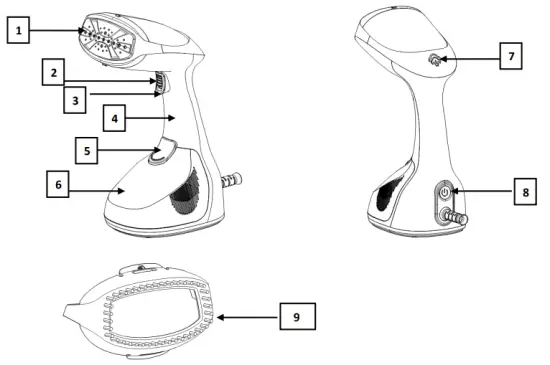 H Koenig stm10 Handheld Garment Steamer - figure 1