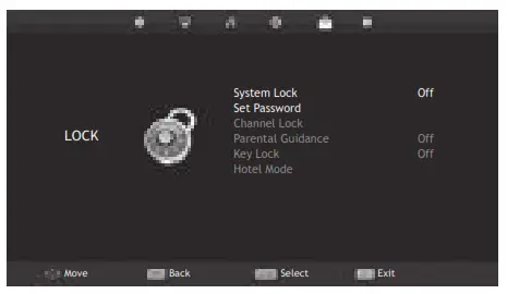 GRUNDIG GEF 5900B 43-Inch HD LED Smart TV - LOCK SETTINGS