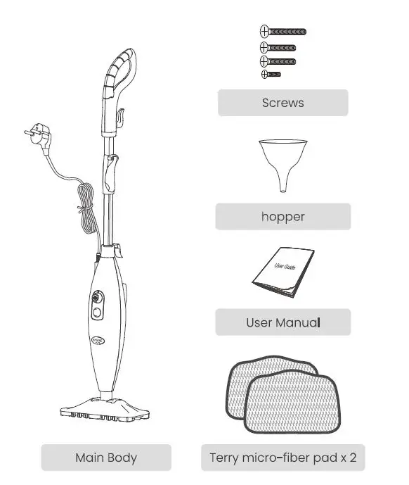 EASINE- S50 -Wired- Steam -Mop-FIG 2