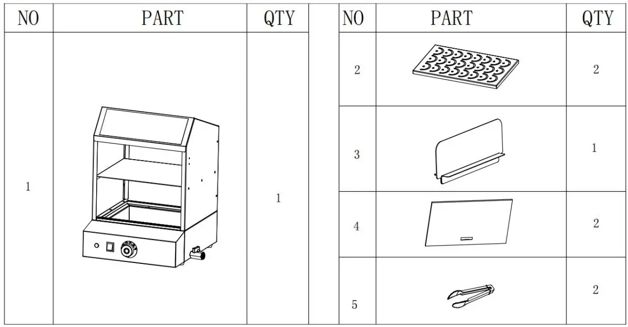 VEVOR SPBWRGRGG-001YXNFV1 1200W Commercial Hot Dog Steamer - fig 1