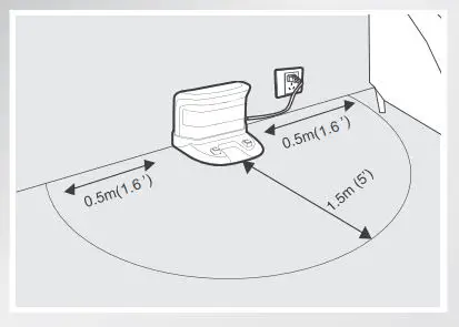 ECOVACS Deebot 8 Robot Vacuum Cleaner Instruction Manual - Charging Dock Placement