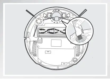 ECOVACS Deebot 8 Robot Vacuum Cleaner Instruction Manual - Clean the Universal Wheel by removing any hair tangled around i