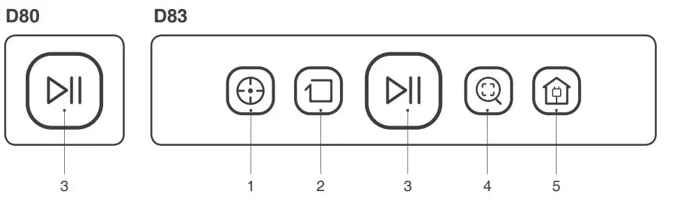 ECOVACS Deebot 8 Robot Vacuum Cleaner Instruction Manual - Control Panel