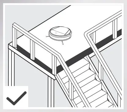 ECOVACS Deebot 8 Robot Vacuum Cleaner Instruction Manual - If there is a step or stairs in the cleaning area
