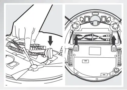 ECOVACS Deebot 8 Robot Vacuum Cleaner Instruction Manual - Install the Main Brush Option