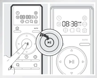 ECOVACS Deebot 8 Robot Vacuum Cleaner Instruction Manual - Press button on the Remote Control to confirm and save the current time of day