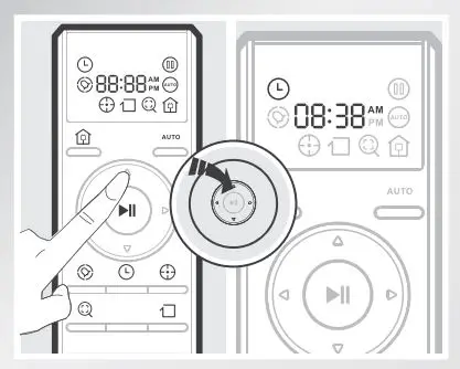ECOVACS Deebot 8 Robot Vacuum Cleaner Instruction Manual - Press the up and down Direction Control buttons to adjust the time