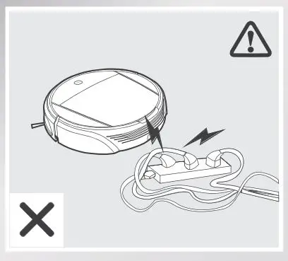 ECOVACS Deebot 8 Robot Vacuum Cleaner Instruction Manual - Remove power cords and small objects from the floor that could entangle the product.