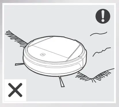 ECOVACS Deebot 8 Robot Vacuum Cleaner Instruction Manual - The product is not suitable for use on long-pile carpet