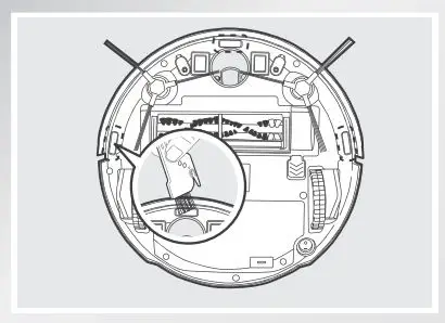 ECOVACS Deebot 8 Robot Vacuum Cleaner Instruction Manual - Wipe the Anti-Drop Sensors with the brush or
