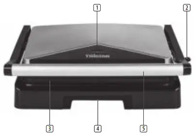 TRISTAR GR-2854 Contact Grill - PARTS DESCRIPTION