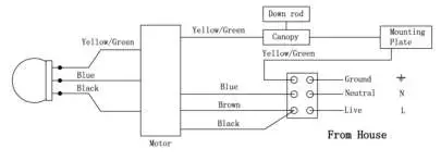 QAZQA 92642 Ceiling Fan with Light Gray - Installation of the ceiling fan 4