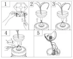 QAZQA 92642 Ceiling Fan with Light Gray - Installation of the ceiling fan