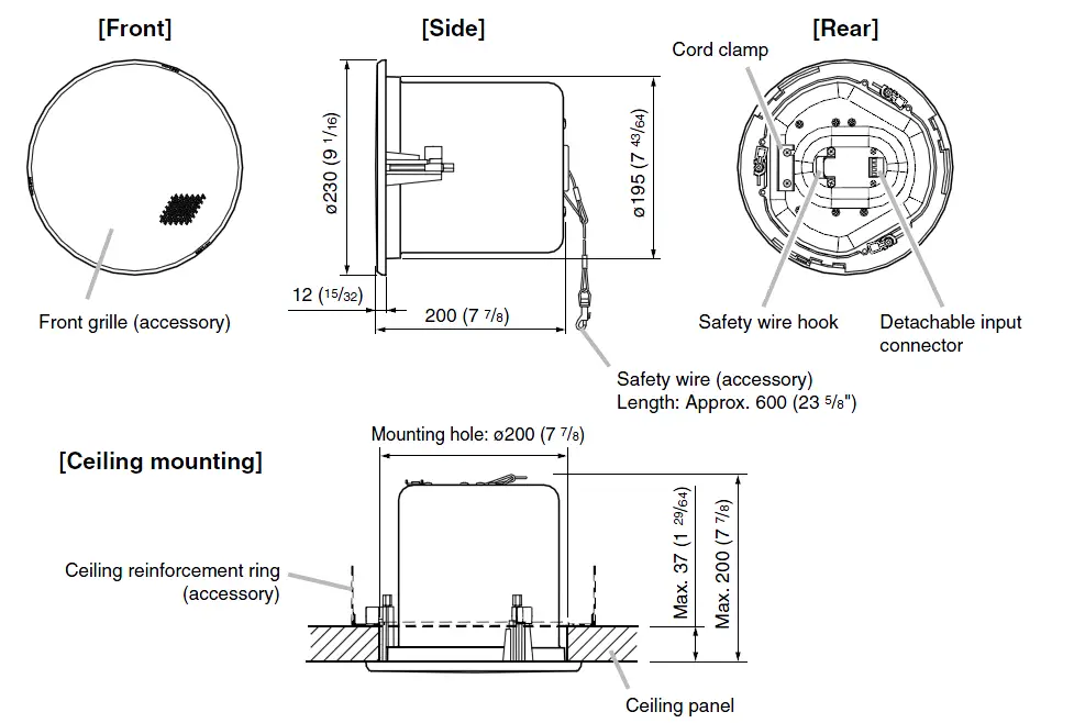 TOA F-2352C -Ceiling -Speaker -System -1