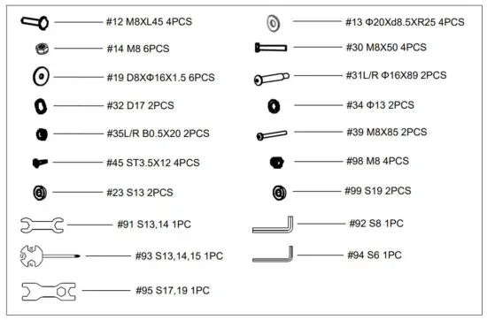 SUNNY Health Fitness SF E3890 Programmable Cardio Elliptical Trainer - HARDWARE PACKAGE