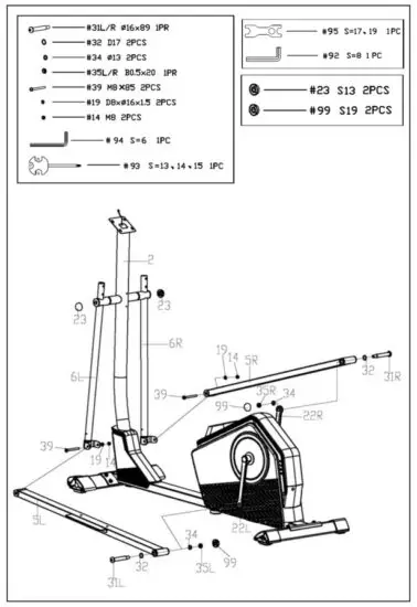 SUNNY Health Fitness SF E3890 Programmable Cardio Elliptical Trainer - INSTRUCTION 4
