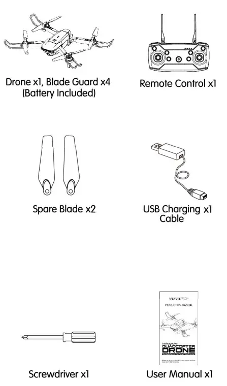 VISTATECH NV 06782 Rechargeable Quadcopter Drone - fig 2