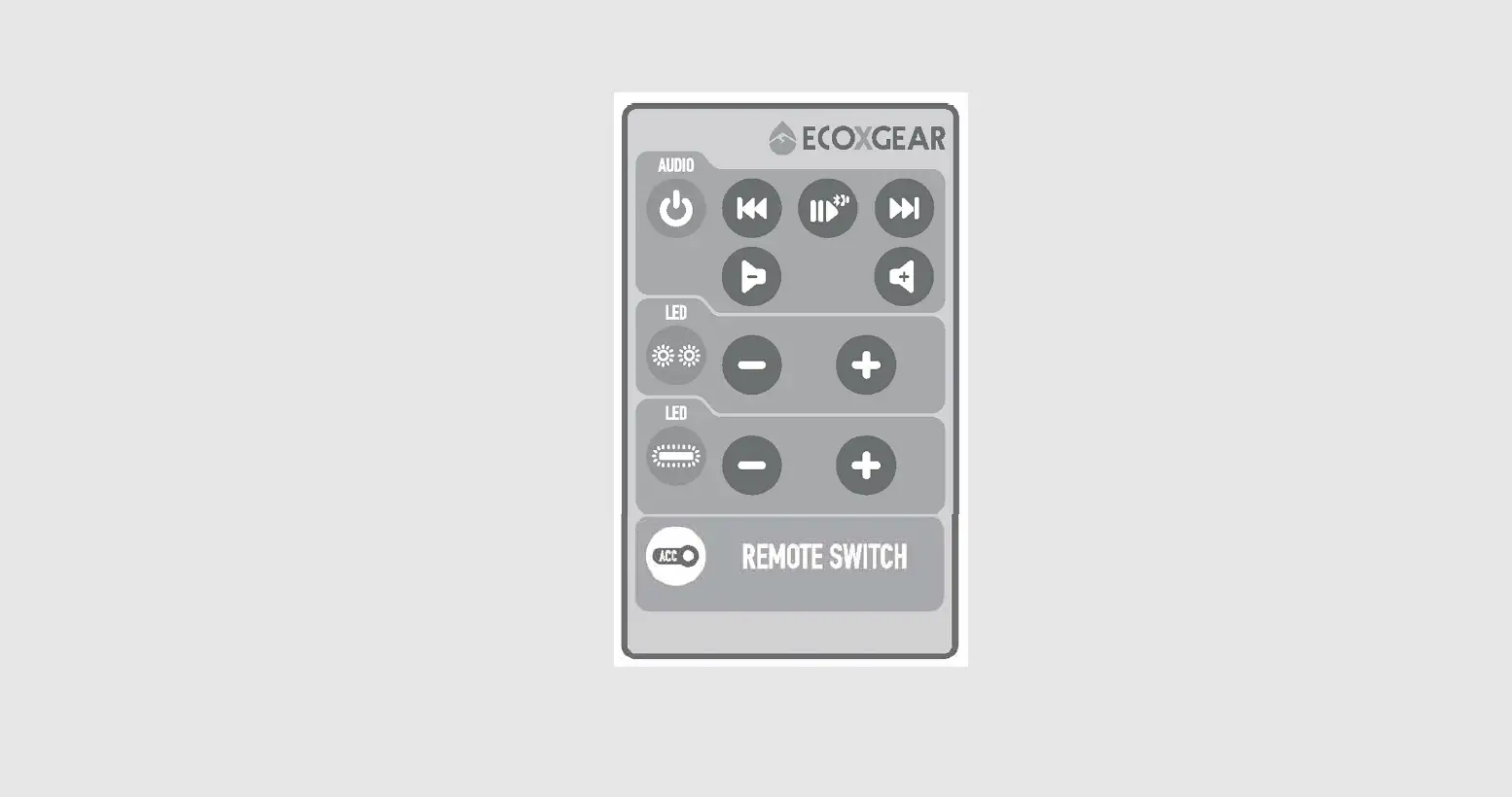 Eco X Gear Acc-exsndrmtble Sound Extreme Remote Control User Guide
