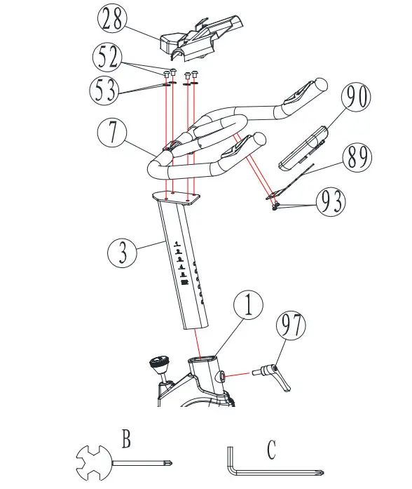 FITWAY FW 500IC Fitness Indoor Cycle - ASSEMBLY 6