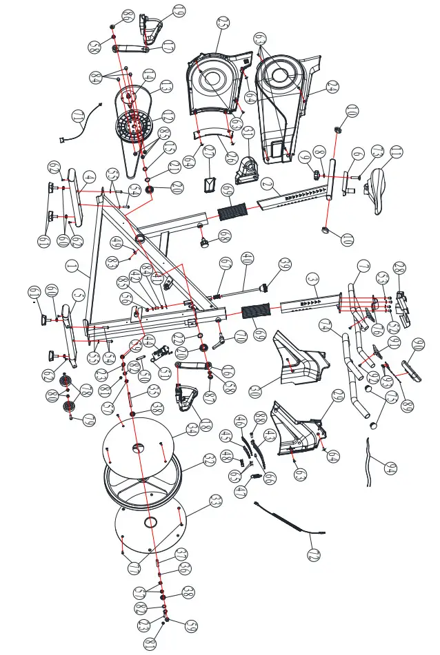 FITWAY FW 500IC Fitness Indoor Cycle - EXPLODED VIEW