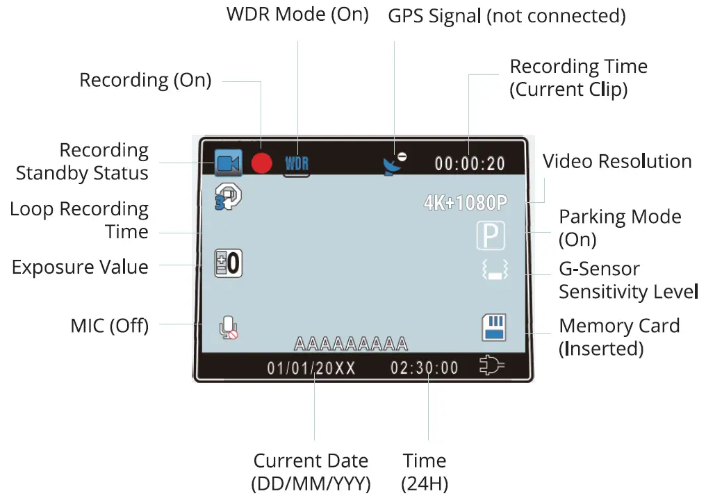 REXING V1P-4K UHD Front and Rear Dash Cam fig 6