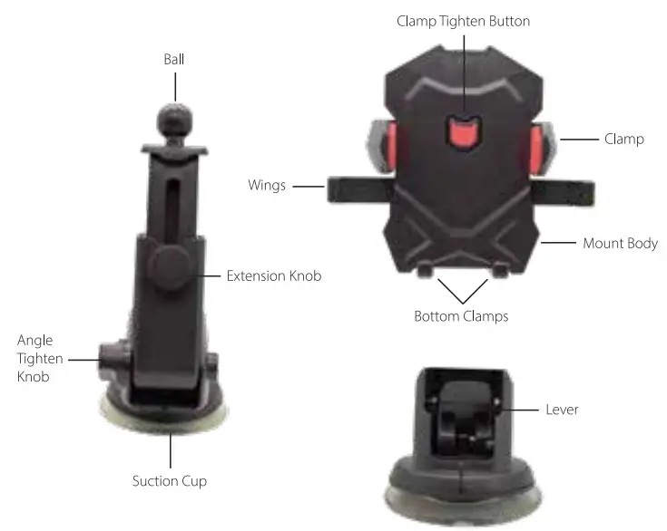 MICRO TECH ZMC16 Autolock Car Mount Dashboard Phone Holder - overview