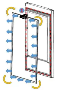 BUSH FE54152B Combi Fridge Freezer - door