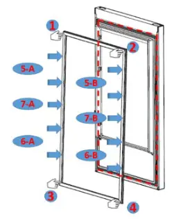 BUSH FE54152B Combi Fridge Freezer - gasket