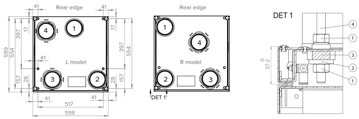 vallox 99 MV CEILING MOUNTING PLATE - fig1