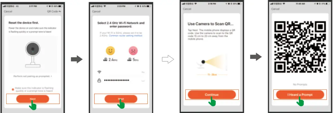 DENVER IOB-208 Wi-Fi IP Outdoor Smart Camera -Conﬁrm the red and