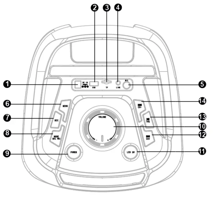 FENTON 178.376 BoomBox540 Party Speaker with LED 1