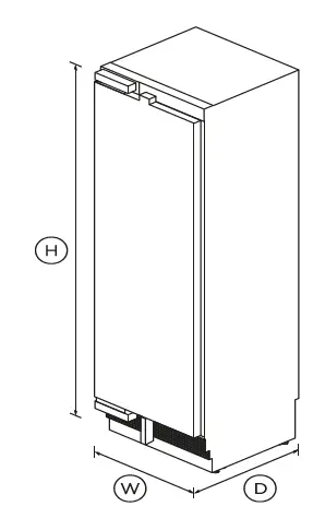 FISHER PAYKEL RS2484SLHK1 24-Inch Integrated Column Refrigerator fig 1