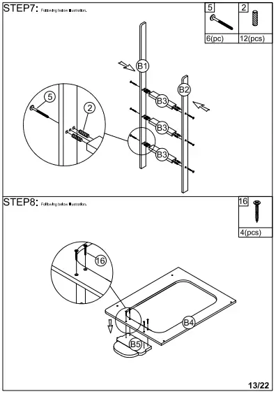 WALKER WF292713 Red Twin Size Loft Bed Wooden Bed-fig12