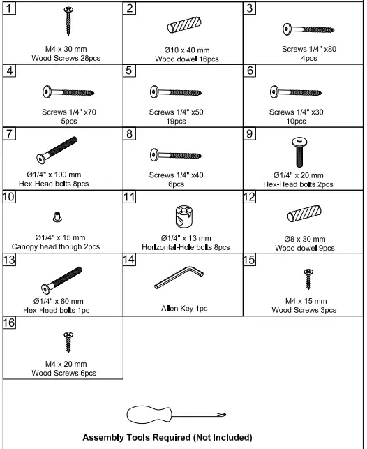 WALKER WF292713 Red Twin Size Loft Bed Wooden Bed-fig5